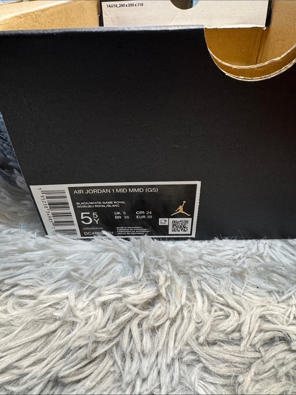 Jordan Kids Black Multicolor High-Top Sneakers - Picture 6 of 6